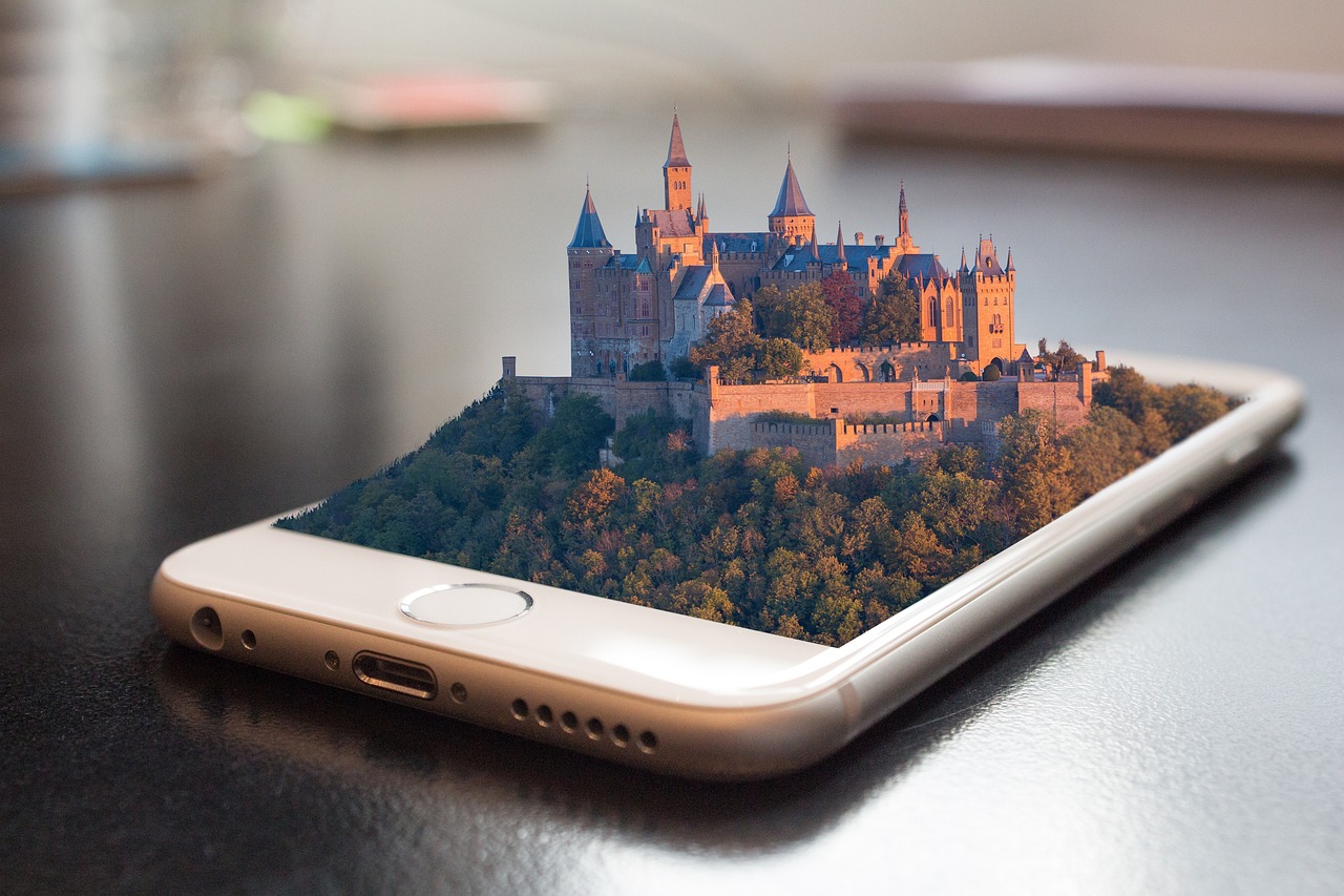Augmented reality-app visualiseert interieurideeën thuis. Augmented reality-app visualiseert interieurideeën thuis.