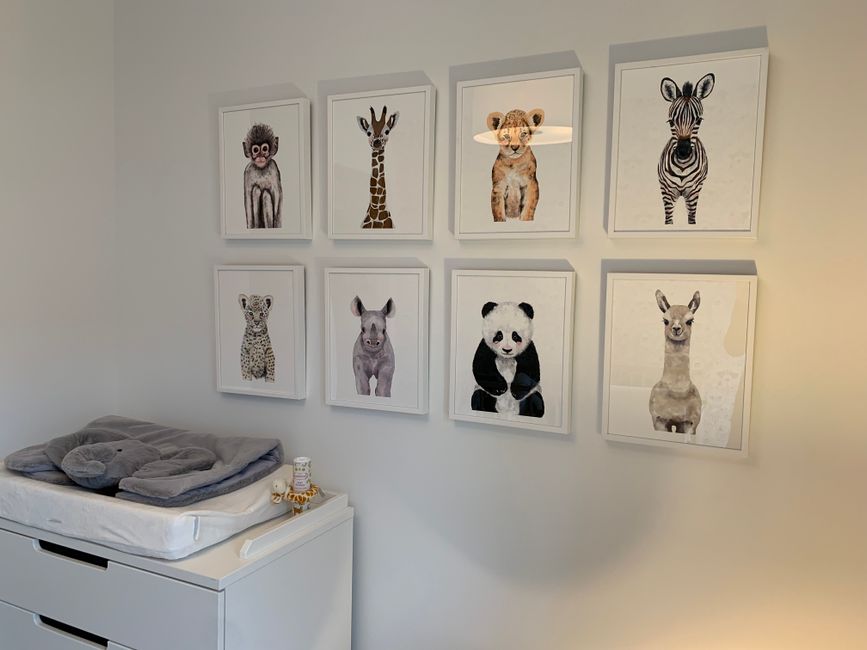 Pastelkleurige dierenprints voor een serene babykamer. Pastelkleurige dierenprints voor een serene babykamer.